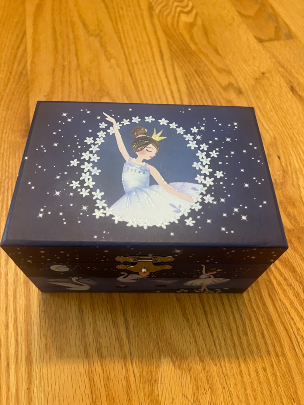 Jewelkeeper Girl's Musical Jewelry Storage Box with Spinning Ballerina, Blue